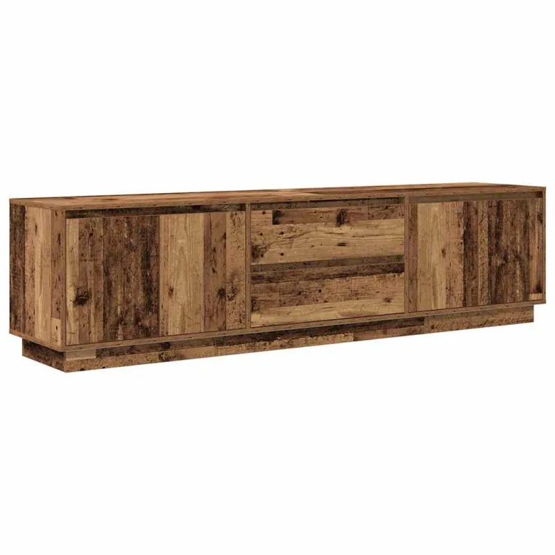 Televizoriaus spintelė su LED, medienos, 193,5x41x50 cm