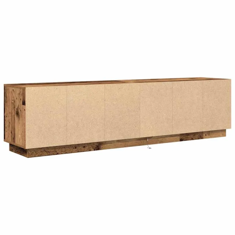Televizoriaus spintelė su LED, medienos, 193,5x41x50 cm