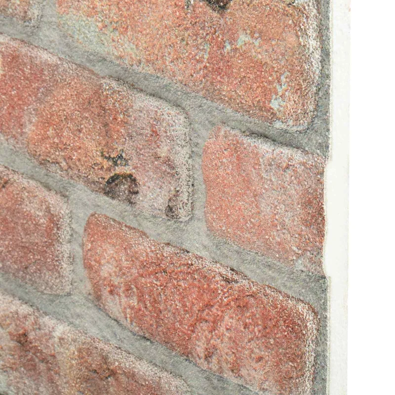 Sienų plokštės 10 pcs Raudona 100 x 50 cm EPS putos