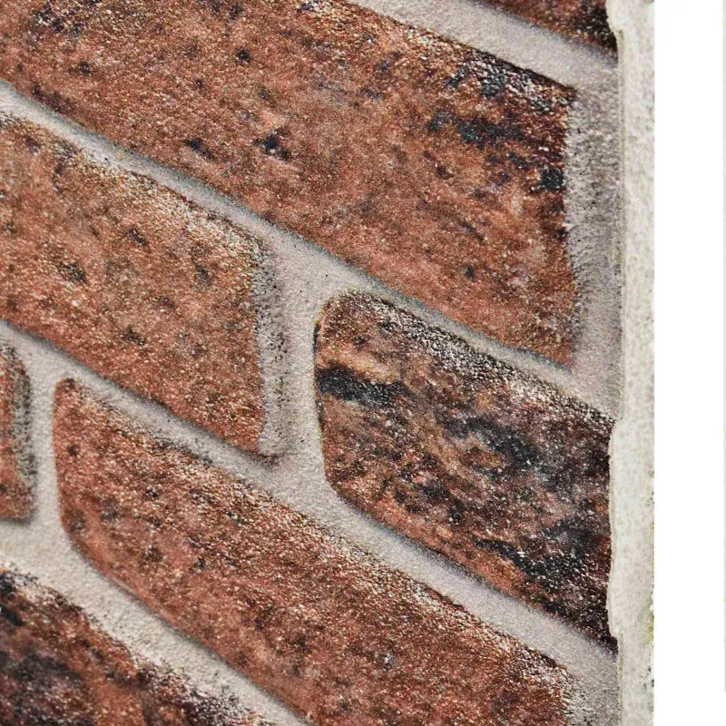 Sienų plokštės 10 pcs Rudas Plytas 100 x 50 cm EPS putos