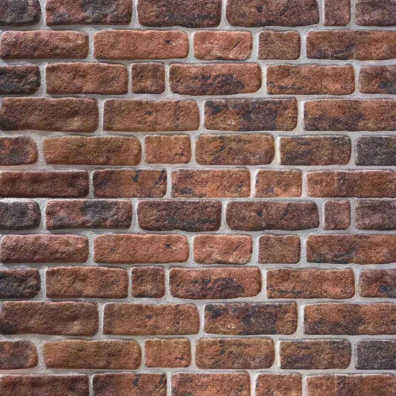 Sienų plokštės 10 pcs Rudas Plytas 100 x 50 cm EPS putos