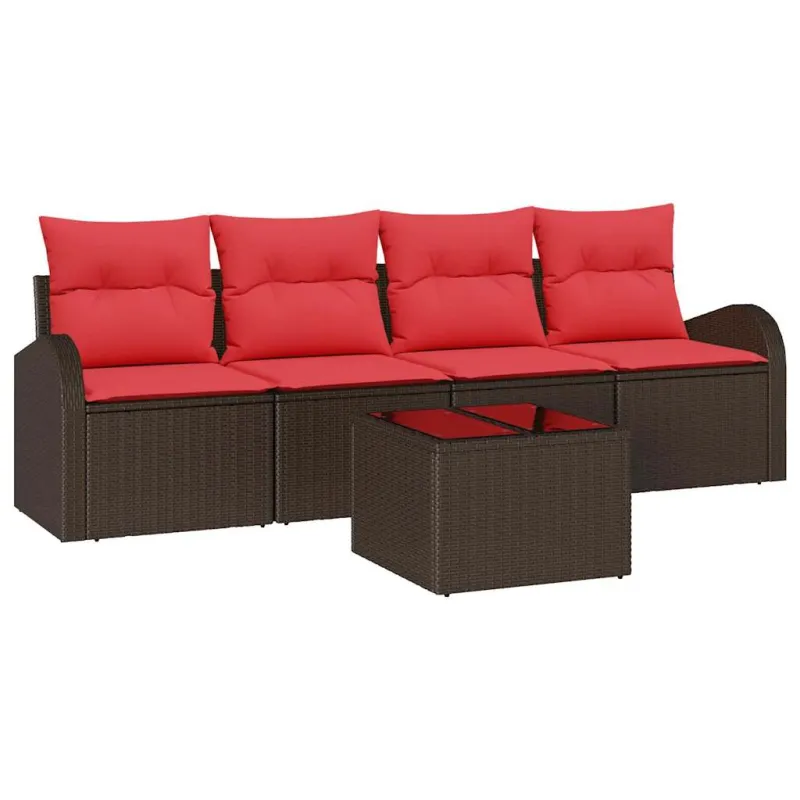 Sodo Sofų Rinkinys Ruda 55 x 55 x 37 cm poliratanas