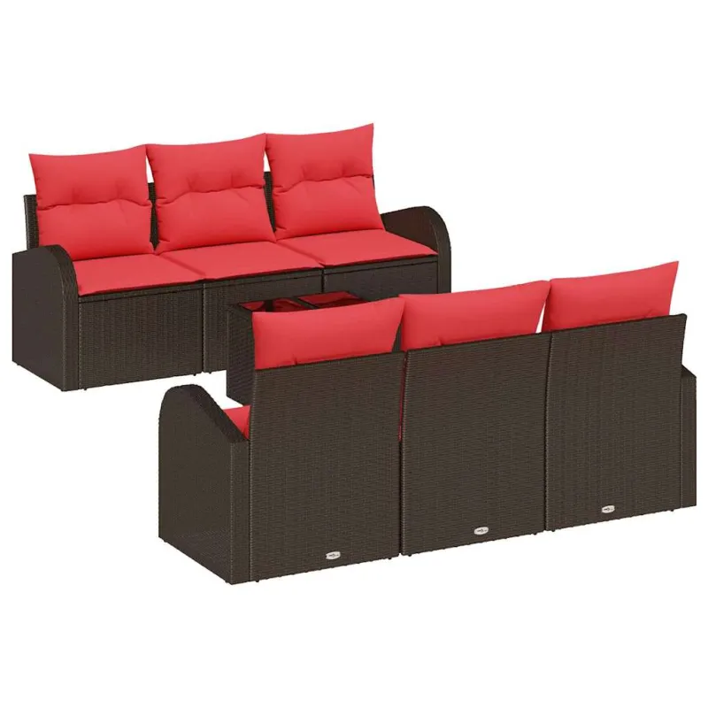 Sodo Sofų Rinkinys Ruda 55 x 55 x 37 cm poliratanas