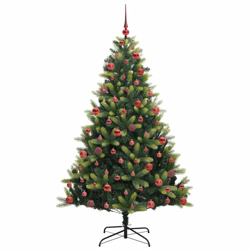 Dirbtinis sulankstomas Kalėdų medis su 300 LED Žalia 180 cm