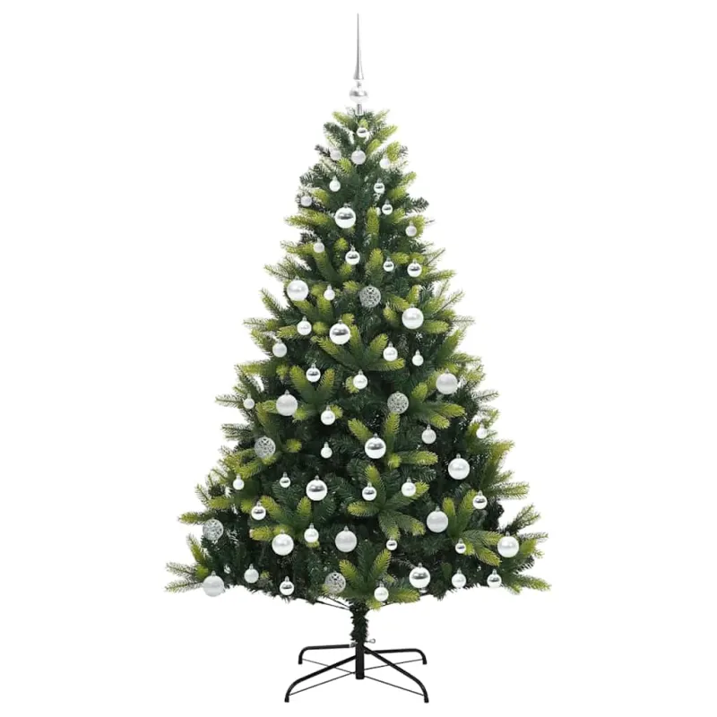 Dirbtinis sulankstomas Kalėdų medis su 300 LED Žalia 180 cm