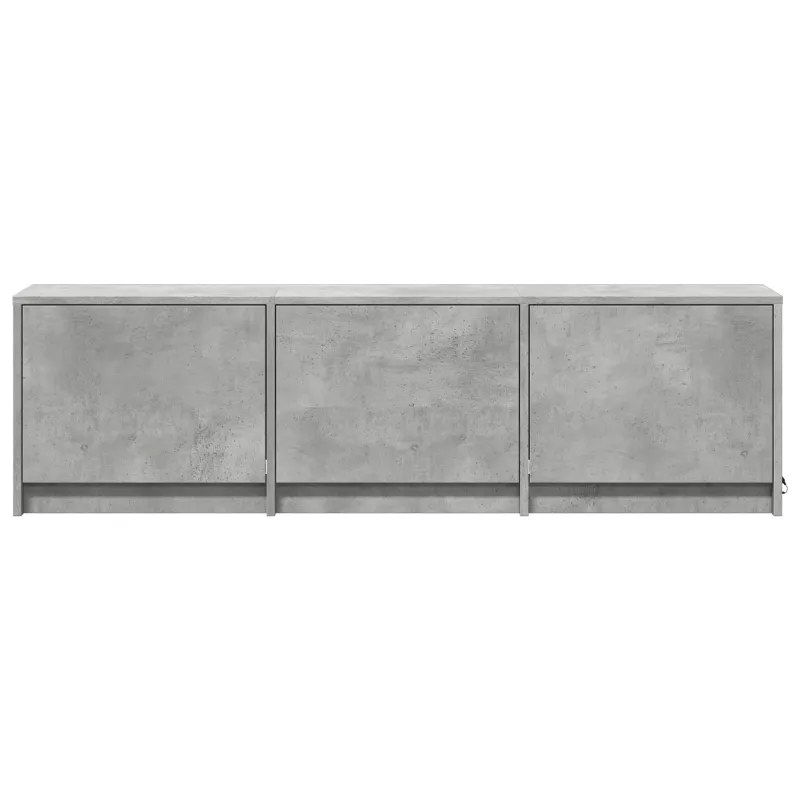 TV spintelė su LED su LED Betono Pilka 140 x 34 x 40 cm