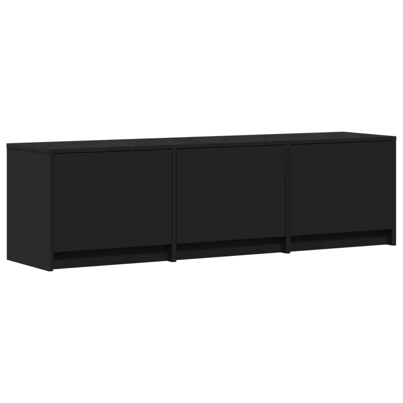 TV spintelė su LED Juodas 140 x 34 x 40 cm Dirbtinė mediena
