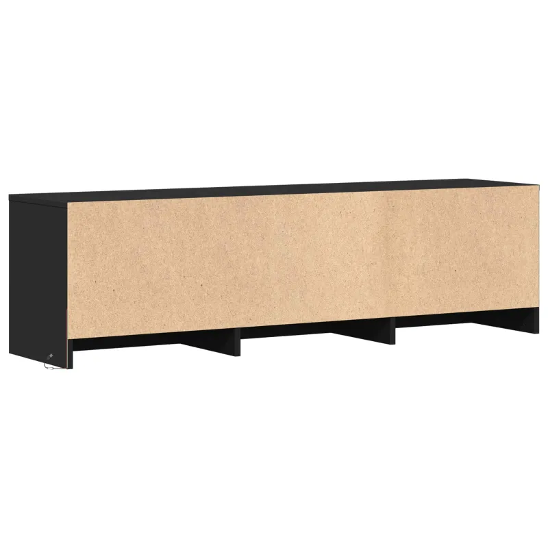 TV spintelė su LED Juodas 140 x 34 x 40 cm Dirbtinė mediena