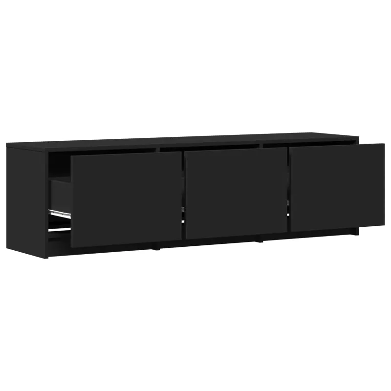 TV spintelė su LED Juodas 140 x 34 x 40 cm Dirbtinė mediena