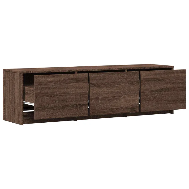 TV spintelė su LED su LED Rudas ąžuolas 140 x 34 x 40 cm