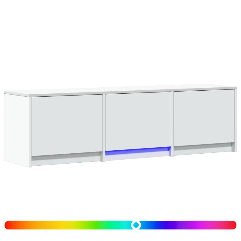 TV spintelė su LED Baltas 140 x 34 x 40 cm Dirbtinė mediena