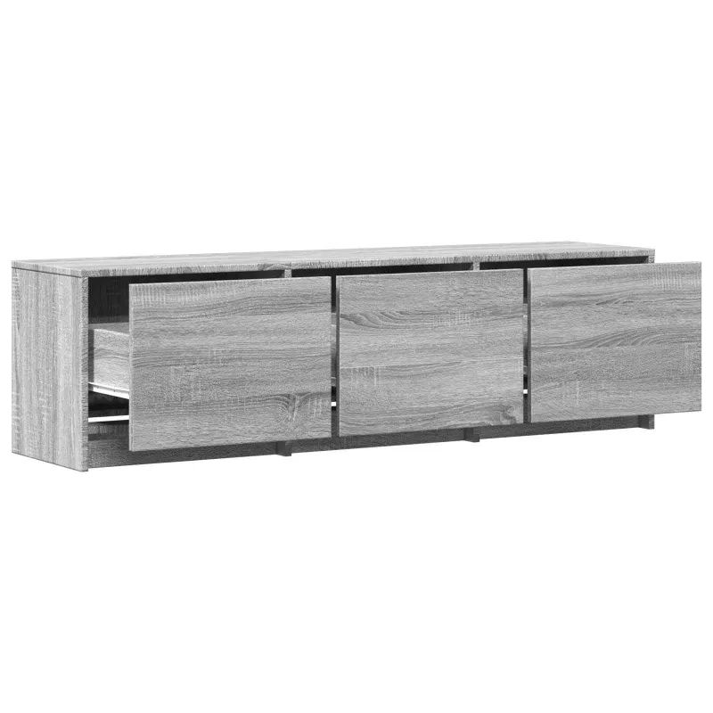 TV spintelė su LED su LED Pilka Sonoma 140 x 34 x 40 cm