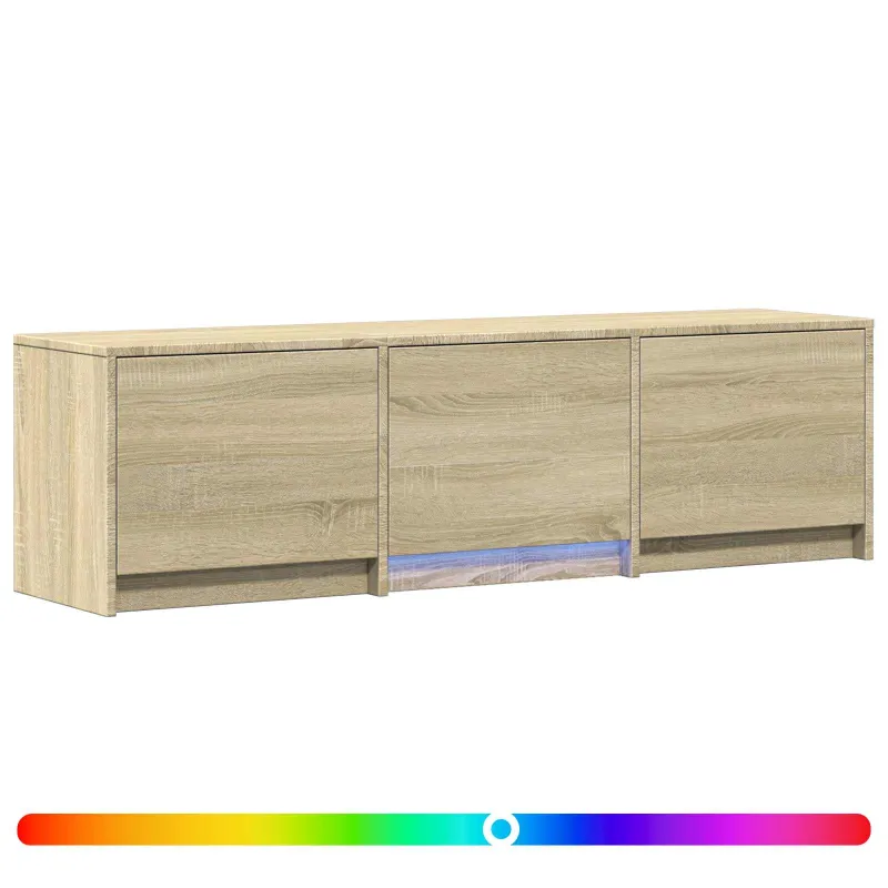 TV spintelė su LED su LED Sonoma ąžuolas 140 x 34 x 40 cm