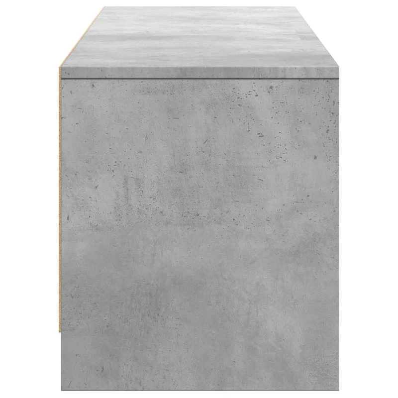 TV spintelė su LED su LED Betono Pilka 165 x 34 x 40 cm