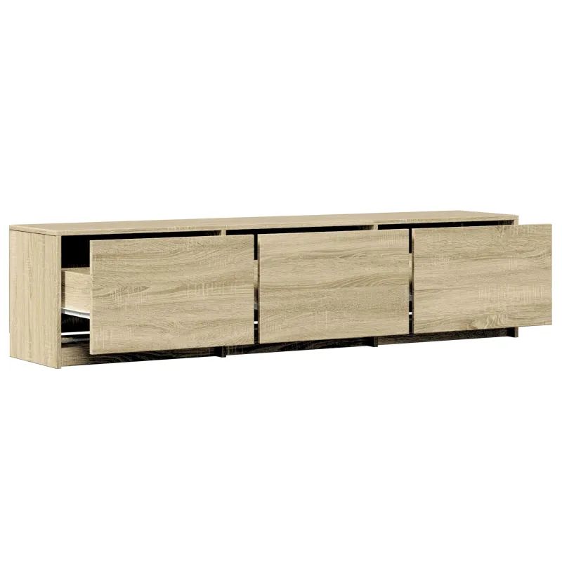 TV spintelė su LED su LED Sonoma ąžuolas 165 x 34 x 40 cm