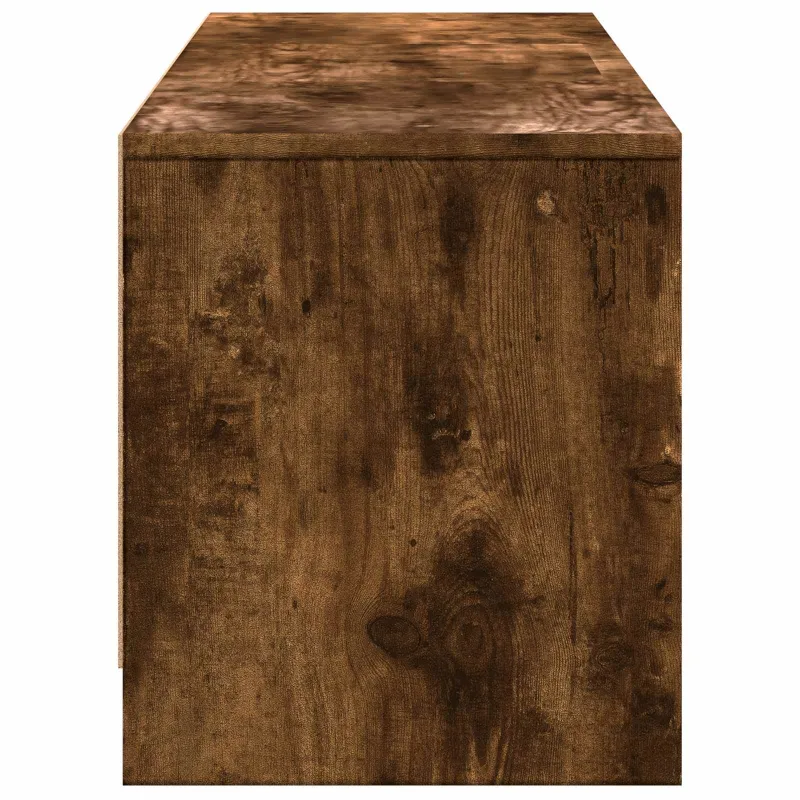 TV spintelė su LED su LED Rūkytas Ąžuolas 165 x 34 x 40 cm
