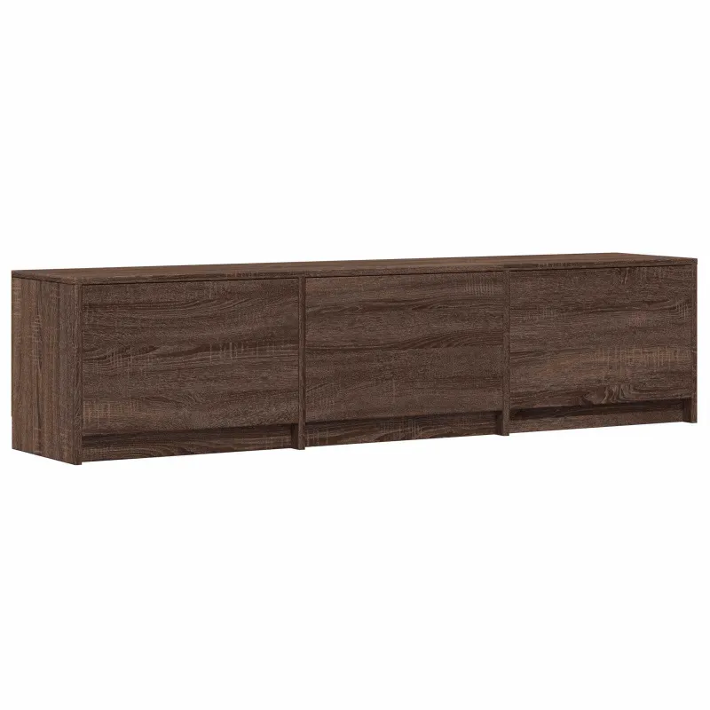 TV spintelė su LED su LED Rudas ąžuolas 165 x 34 x 40 cm