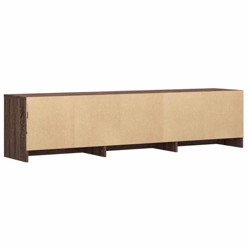 TV spintelė su LED su LED Rudas ąžuolas 165 x 34 x 40 cm