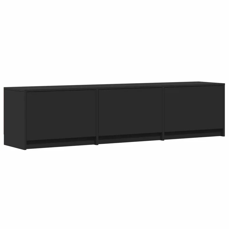 TV spintelė su LED Juodas 165 x 34 x 40 cm Dirbtinė mediena