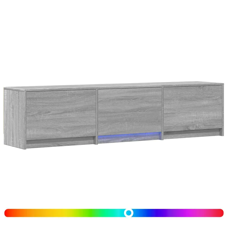 TV spintelė su LED su LED Pilka Sonoma 165 x 34 x 40 cm