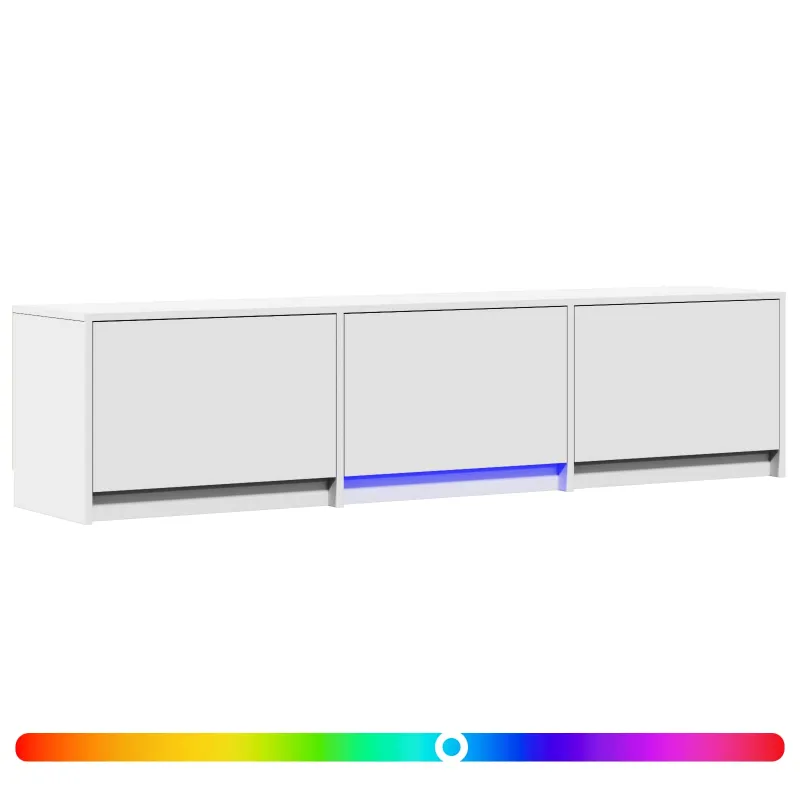 TV spintelė su LED Baltas 165 x 34 x 40 cm Dirbtinė mediena