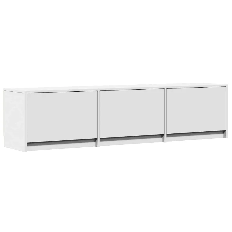 TV spintelė su LED Baltas 165 x 34 x 40 cm Dirbtinė mediena