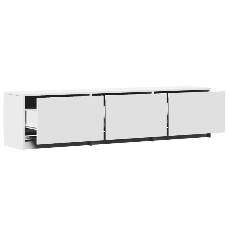 TV spintelė su LED Baltas 165 x 34 x 40 cm Dirbtinė mediena