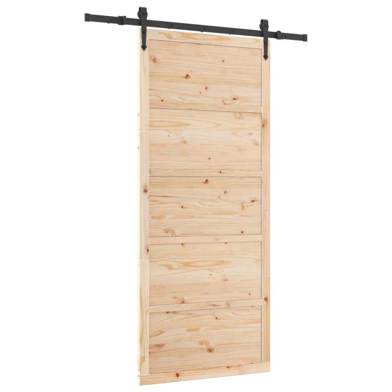 Slankios durys Natūrali 80 x 208 cm Pušies medienos masyvas