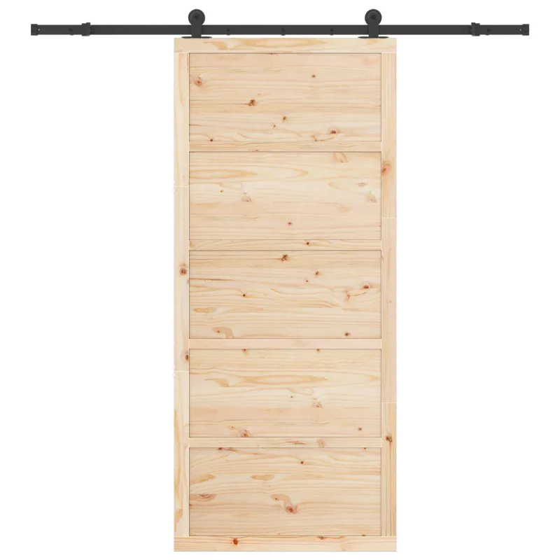 Slankios durys Natūrali 100 x 208 cm Pušies medienos masyvas