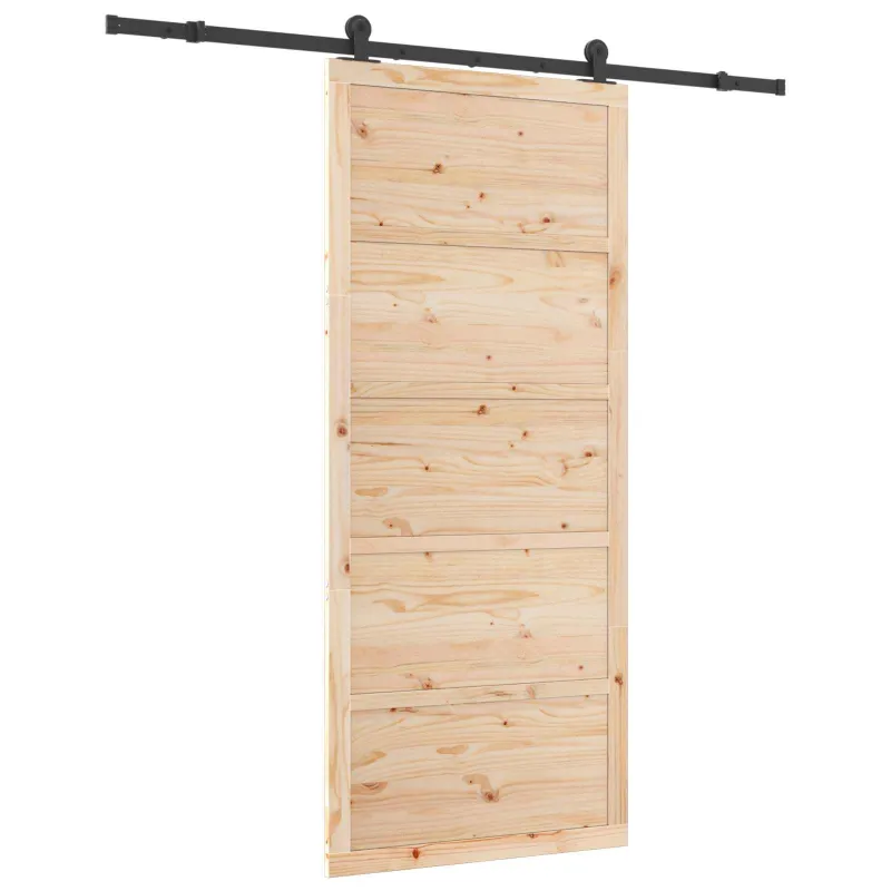 Slankios durys Natūrali 90 x 208 cm Pušies medienos masyvas