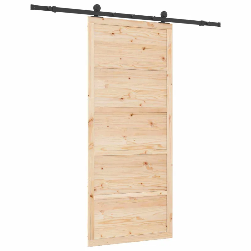 Slankios durys Natūrali 100 x 208 cm Pušies medienos masyvas