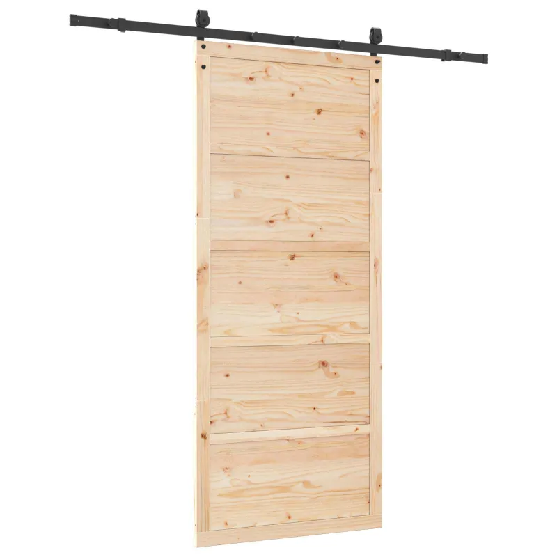 Slankios durys Natūrali 100 x 208 cm Pušies medienos masyvas