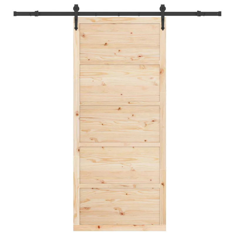 Slankios durys Natūrali 90 x 208 cm Pušies medienos masyvas