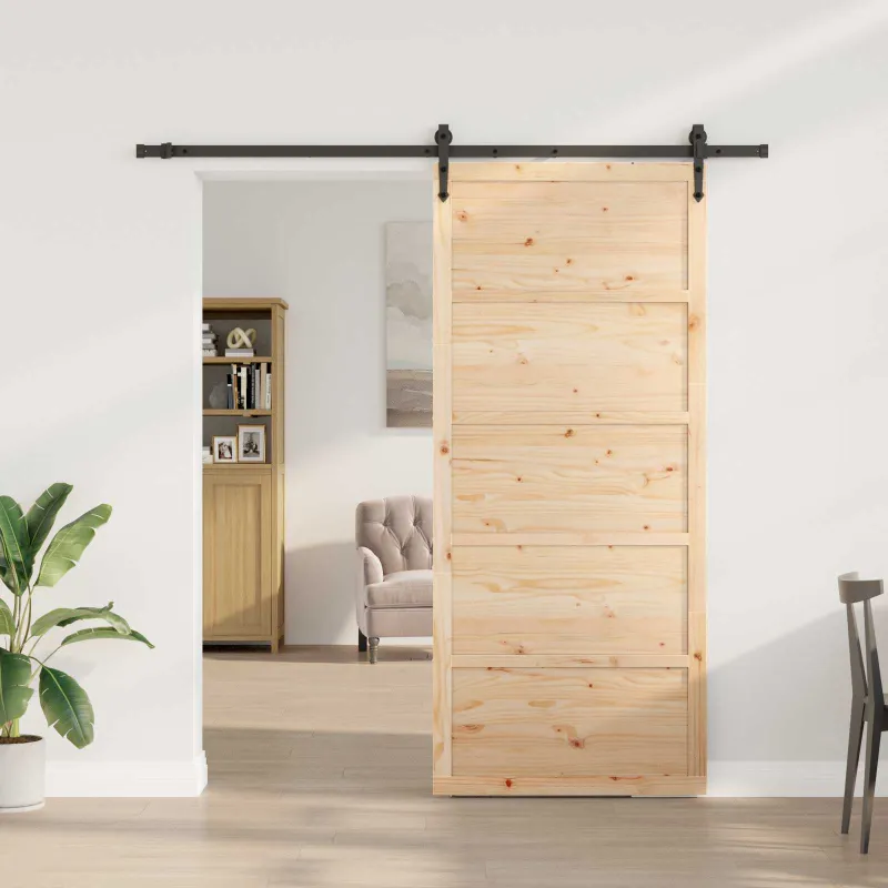 Slankios durys Natūrali 80 x 208 cm Pušies medienos masyvas