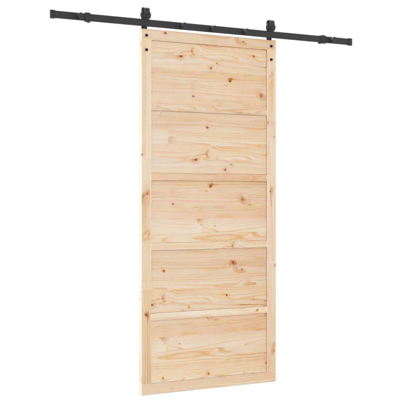 Slankios durys Natūrali 90 x 208 cm Pušies medienos masyvas