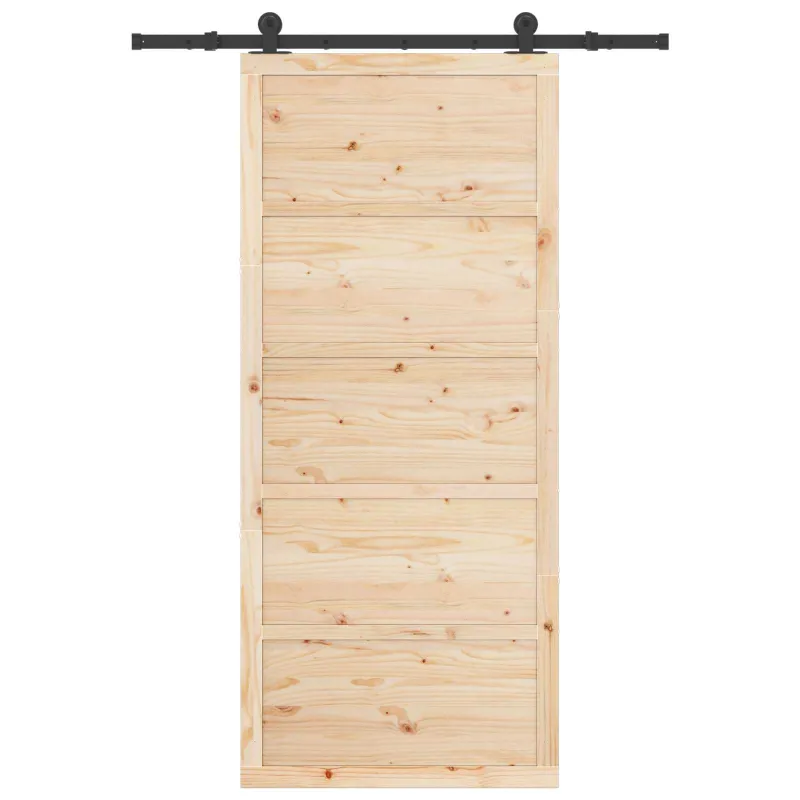 Slankios durys Natūrali 80 x 208 cm Pušies medienos masyvas