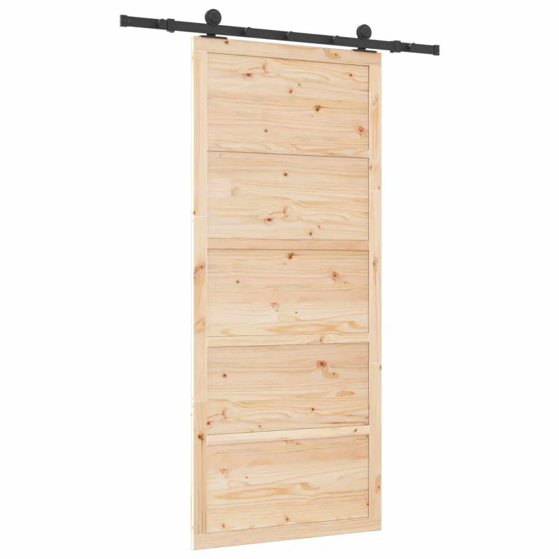 Slankios durys Natūrali 80 x 208 cm Pušies medienos masyvas