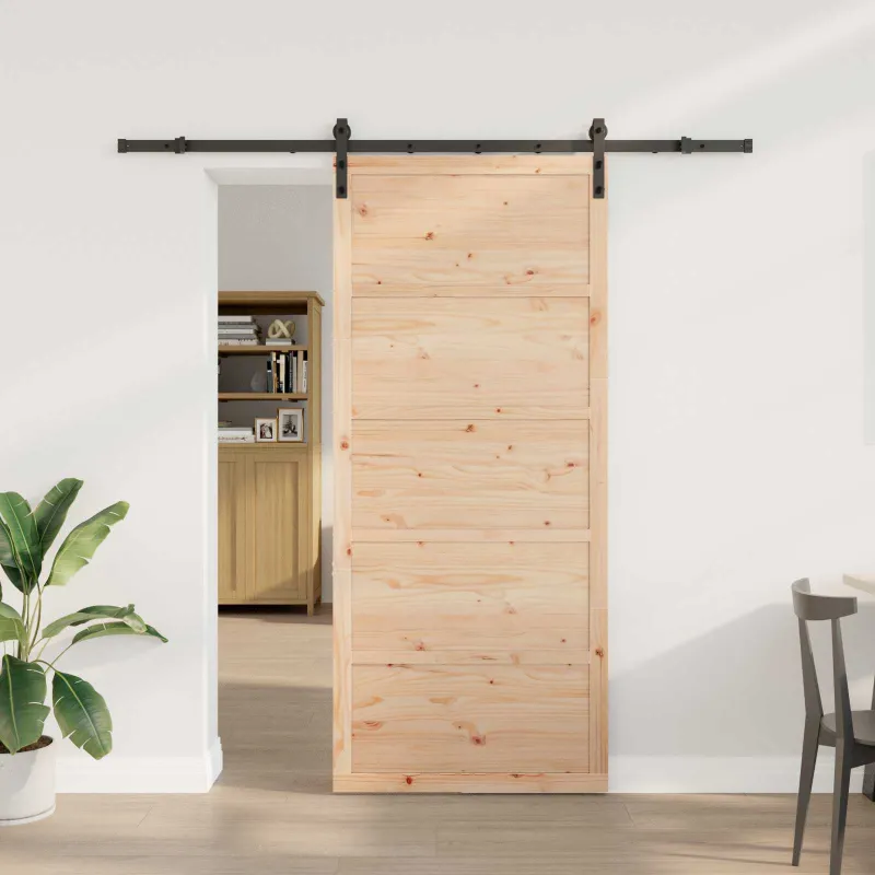 Slankios durys Natūrali 90 x 208 cm Pušies medienos masyvas