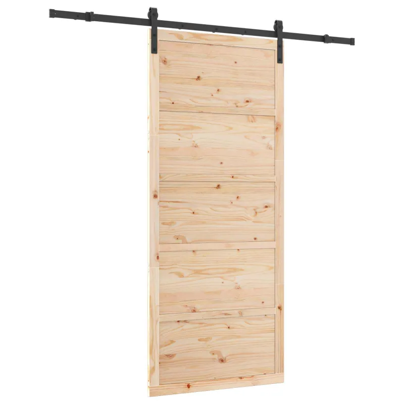 Slankios durys Natūrali 80 x 208 cm Pušies medienos masyvas