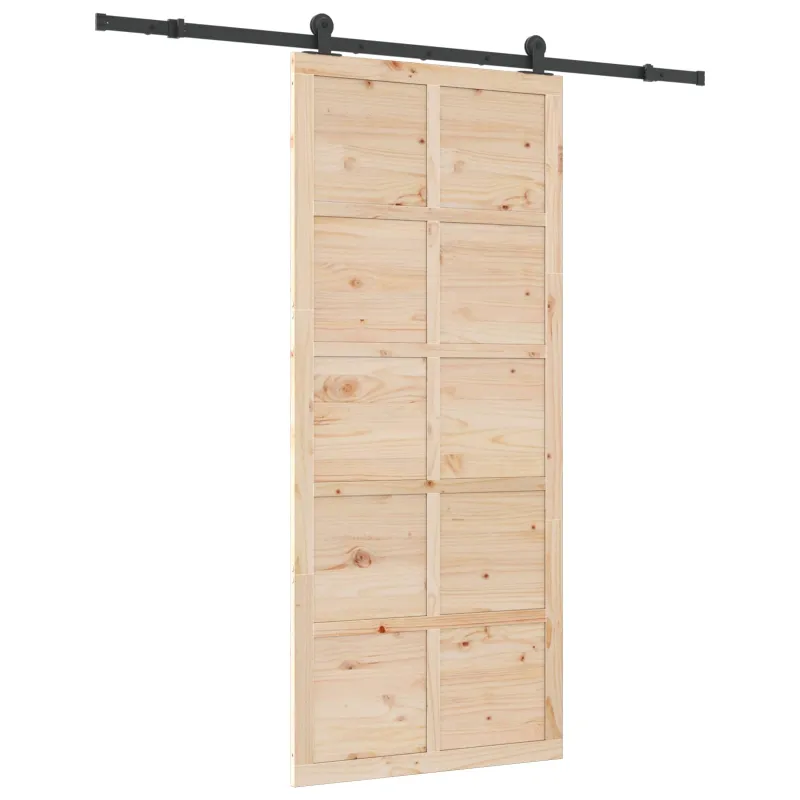 Slankios durys Natūrali 100 x 208 cm Pušies medienos masyvas