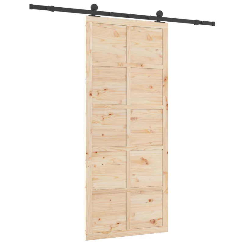 Slankios durys Natūrali 90 x 208 cm Pušies medienos masyvas