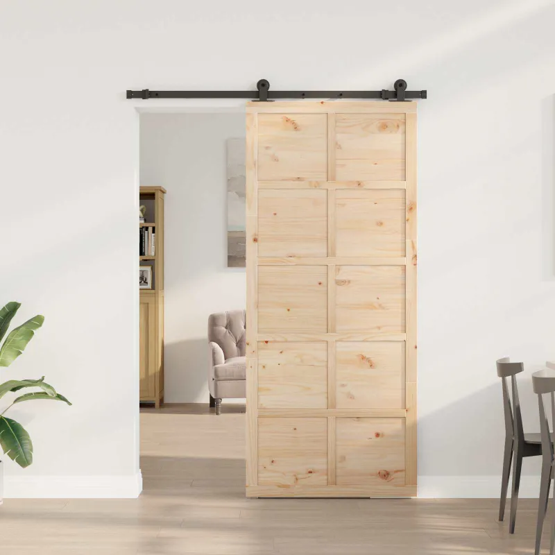 Slankios durys Natūrali 80 x 208 cm Pušies medienos masyvas