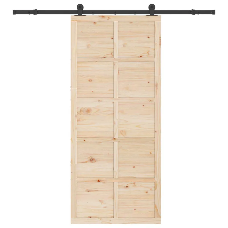 Slankios durys Natūrali 100 x 208 cm Pušies medienos masyvas