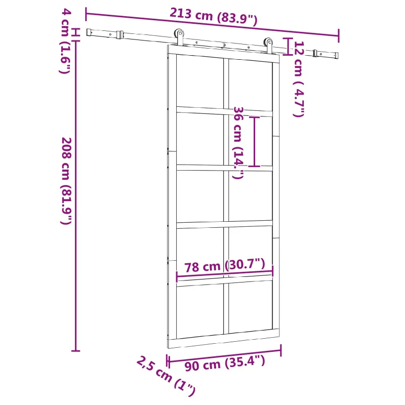Slankios durys Natūrali 90 x 208 cm Pušies medienos masyvas