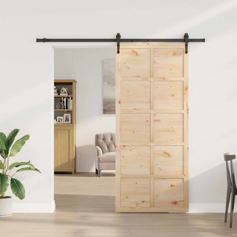 Slankios durys Natūrali 90 x 208 cm Pušies medienos masyvas