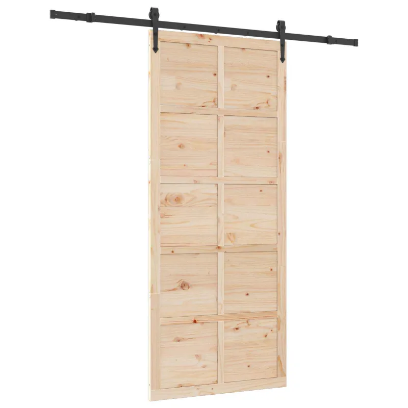Slankios durys Natūrali 90 x 208 cm Pušies medienos masyvas