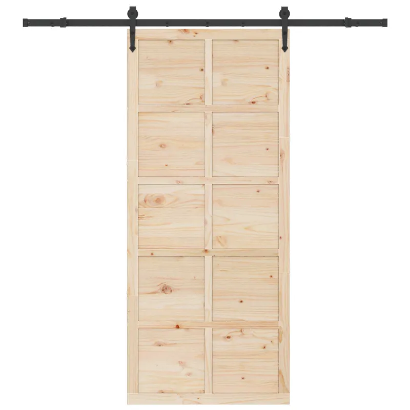 Slankios durys Natūrali 90 x 208 cm Pušies medienos masyvas