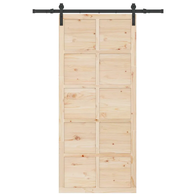 Slankios durys Natūrali 80 x 208 cm Pušies medienos masyvas
