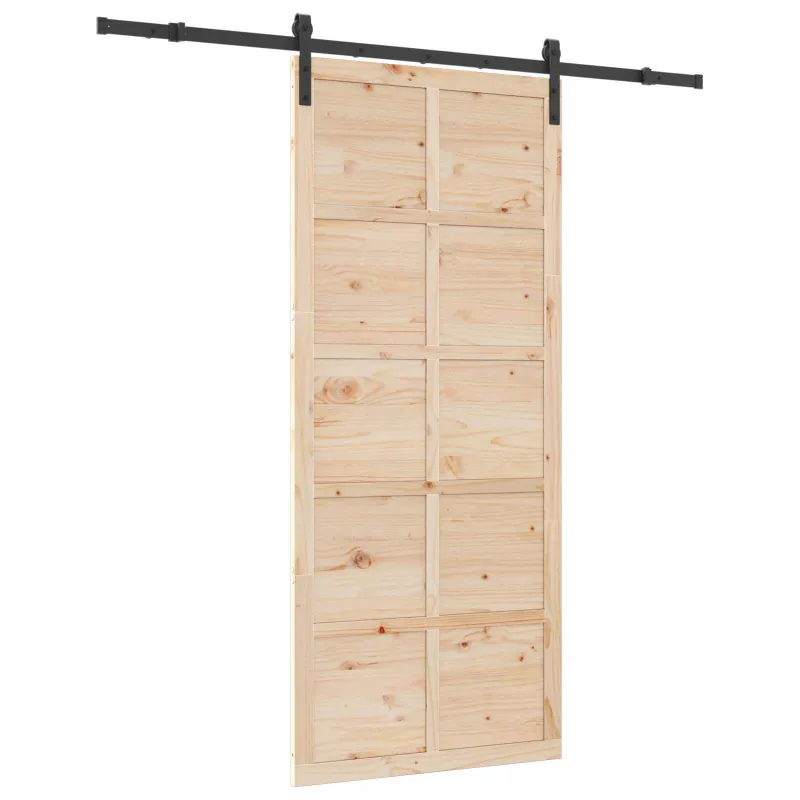 Slankios durys Natūrali 80 x 208 cm Pušies medienos masyvas