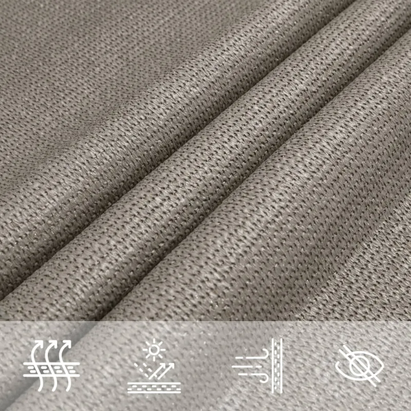 Burė nuo saulės, šviesiai siva, 4x6m, HDPE, 160g/m²